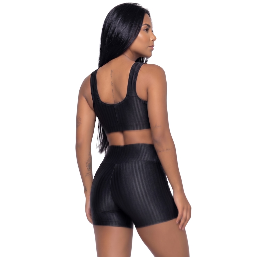 Imagem 3 do produto Conjunto Fitness Top e Short New Zig 3D Vekyo - Feminino