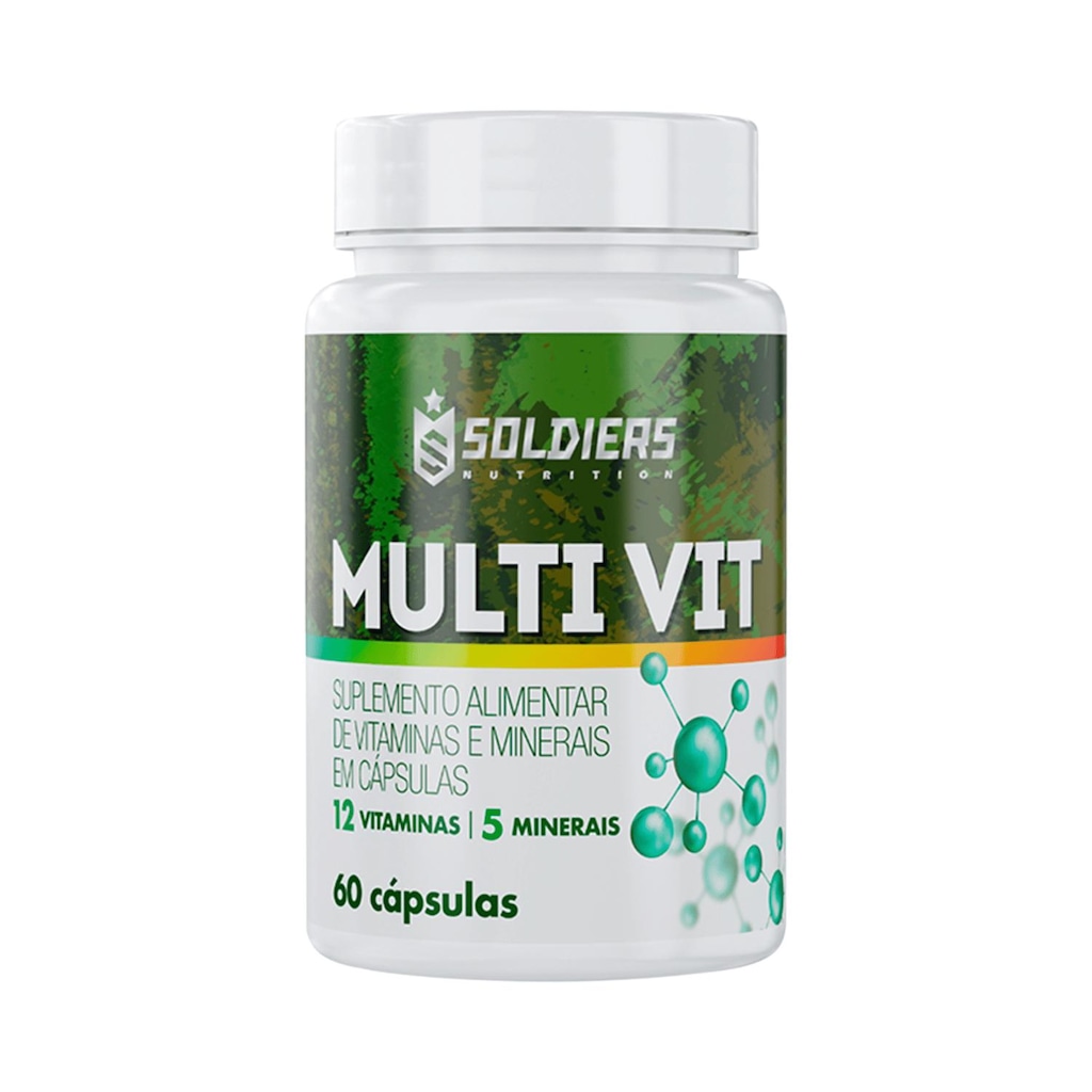 Multivitamínico 60 Caps 5 Minerais 12 Vitaminas - Soldiers Nutrition