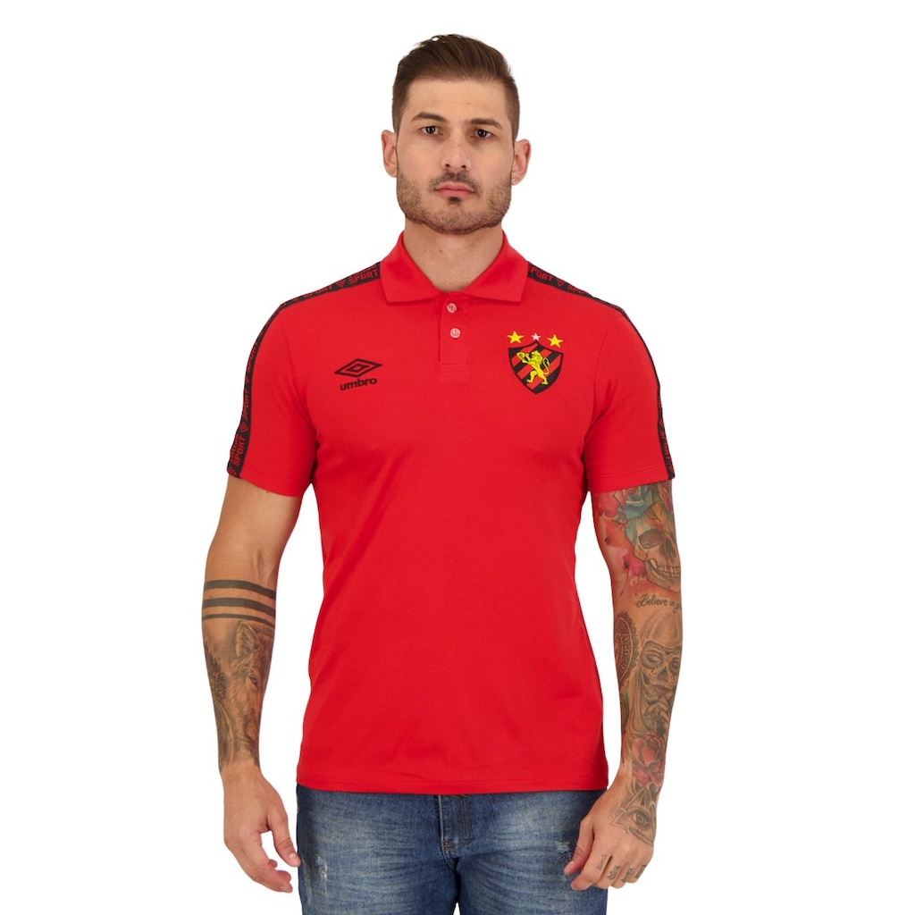 Camisa Polo do Sport Recife Umbro Viagem 2022 - Masculina