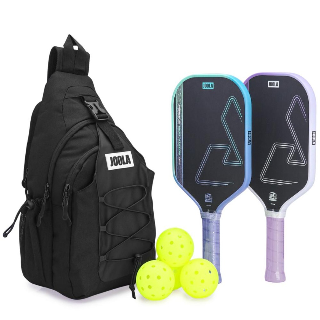 Kit de Pickleball Joola Heat Vision - Com 2 Raquetes 4 Bolas e 1 Bolsa Cosmic - Unissex