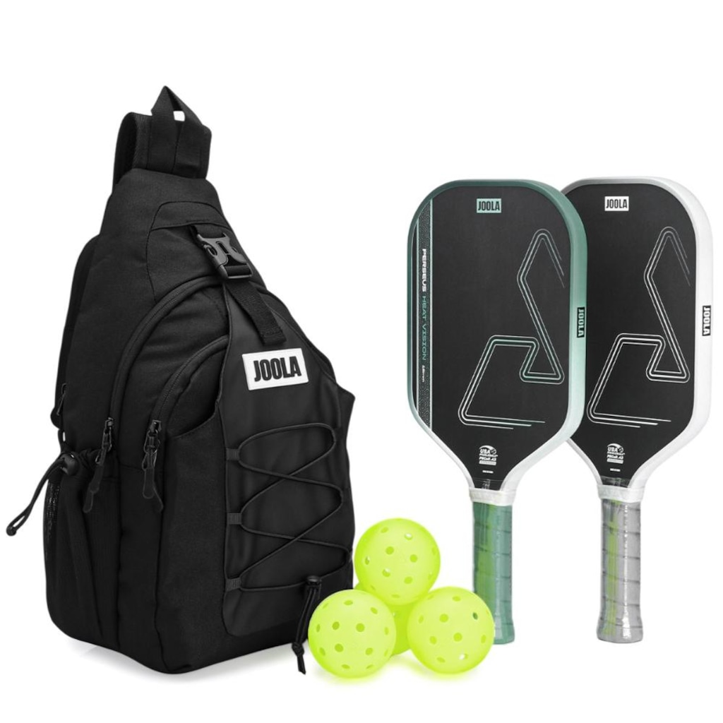 Kit de Pickleball Joola Heat Vision - com 2 Raquetes 4 Bolas e 1 Bolsa Galaxy - Unissex