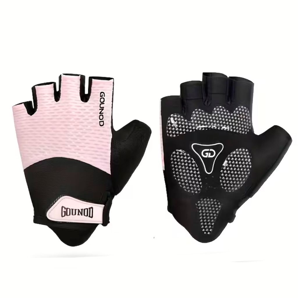 Luvas Esortica Gold Sports Gounod VII Gel Meio Dedos Anti Slip Com Silicone e Respirável