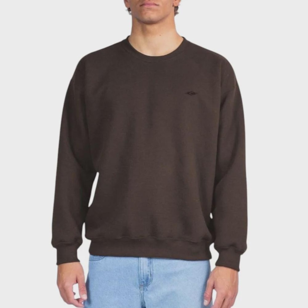 Moletom Masculino Careca Rip Curl Classic Surf Og Crew Mocha