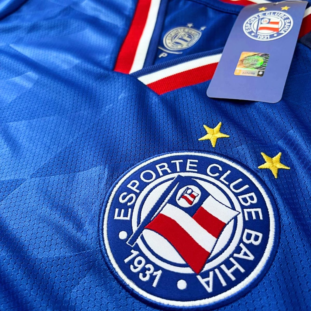 Imagem 4 do produto Camisa do Bahia Escudo Bordado Natural - Masculina