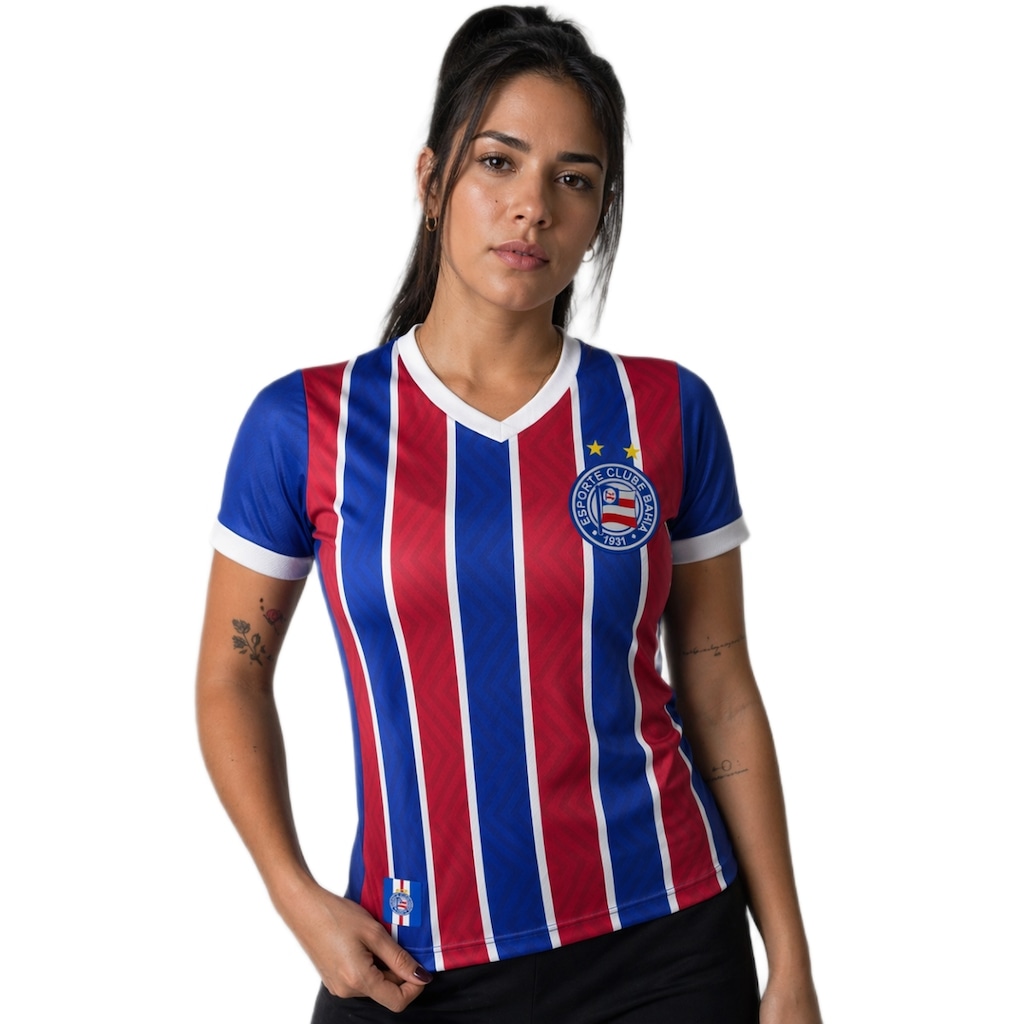 Imagem 2 do produto Camisa do Bahia Listrada Natural - Feminina