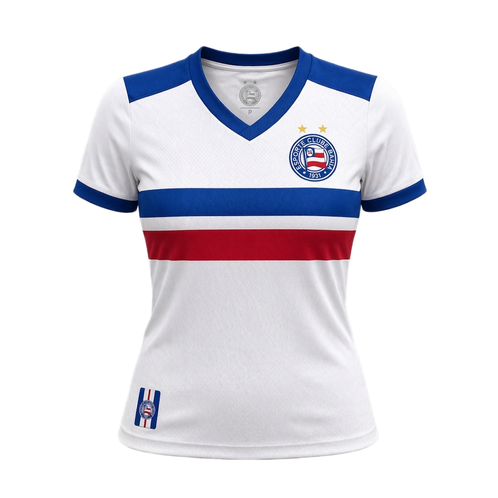 Camisa do Bahia Clássica Tricolor Natural - Feminino