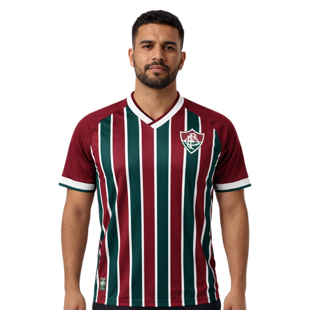 Imagem 2 do produto Camisa do Fluminense Listrada Natural - Masculina