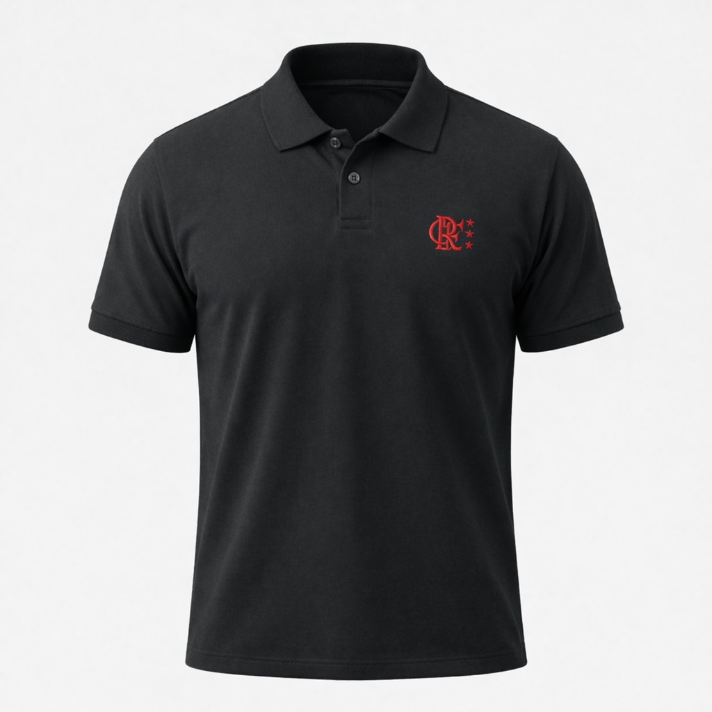 Camisa Polo do Flamengo Bordado Tradição Betel - Masculina