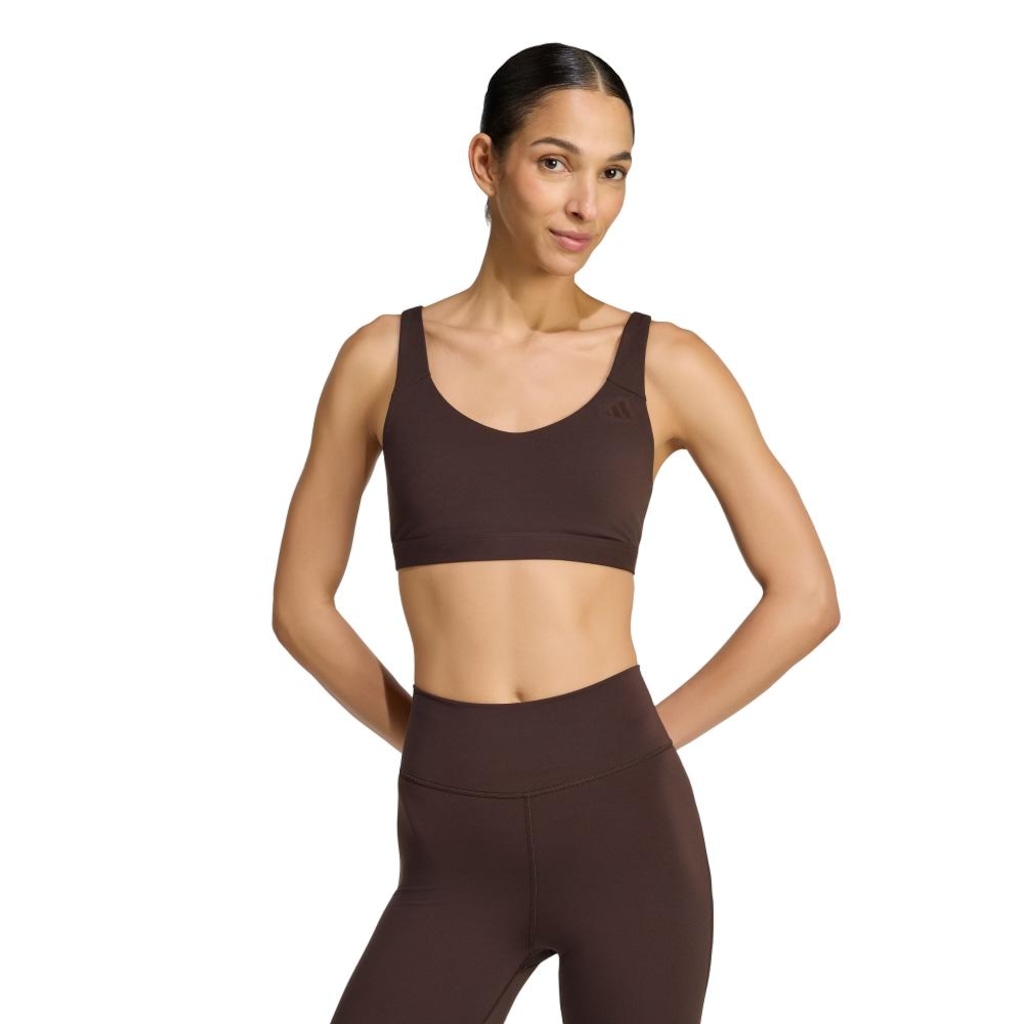 TOP ESPORTIVO DE SUPORTE MÉDIO ALL ME ESSENTIALS adidas Feminino