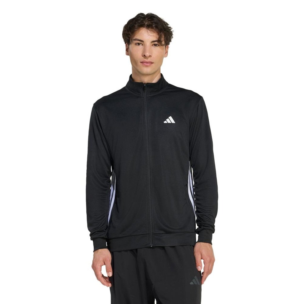 Jaqueta Tricot adidas Workout Essentials All-Set Três Listras Masculino