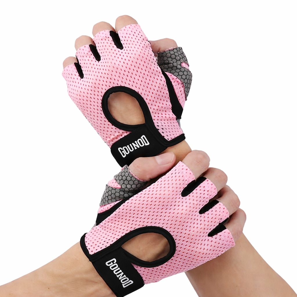 Imagem 5 do produto Luvas Fitiness Gold Sports Gounod V Gel Meio Dedos Anti Slip Com Silicone e Respirável