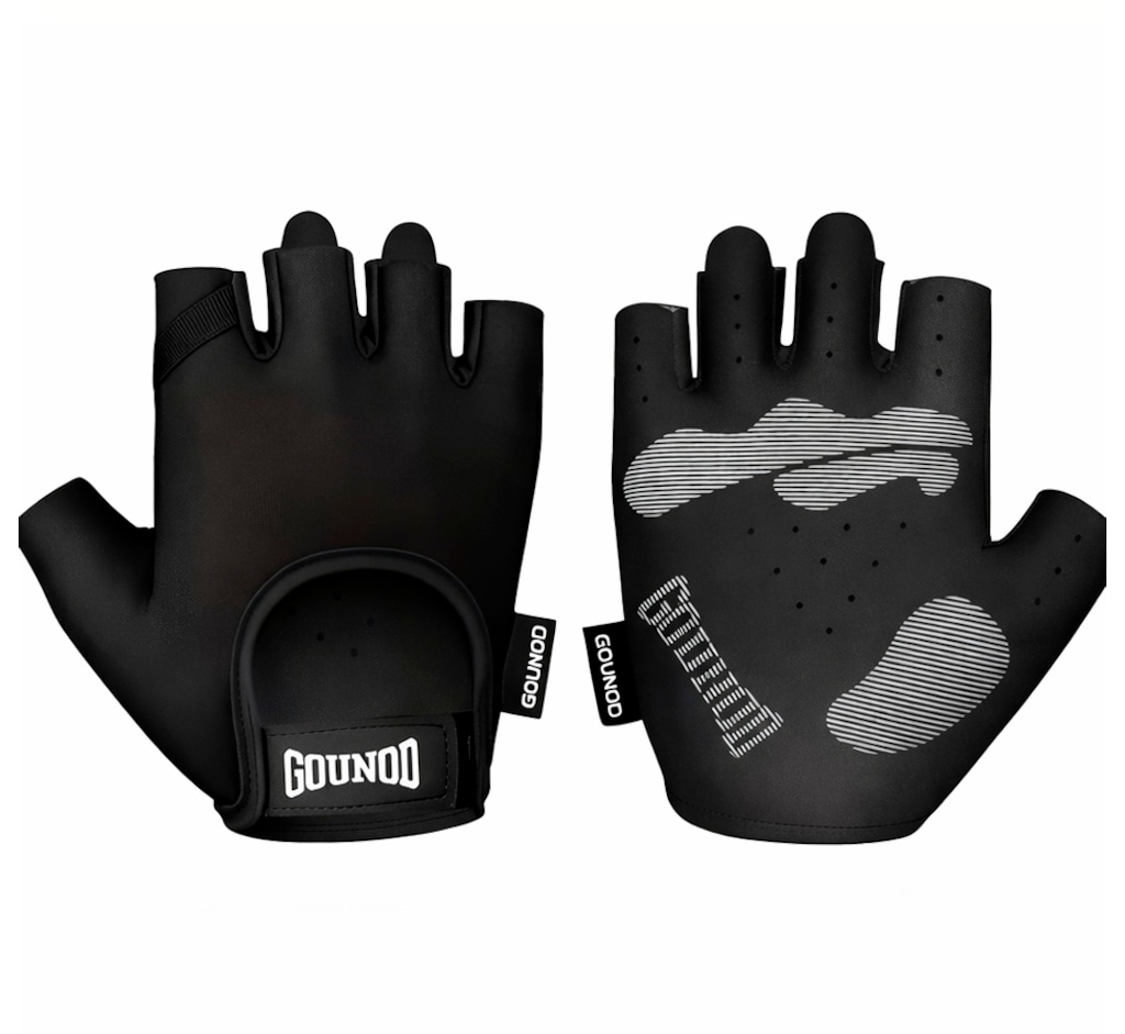Luvas Fitiness Gold Sports Gounod VI Gel Meio Dedos Anti Slip Com Silicone e Respirável