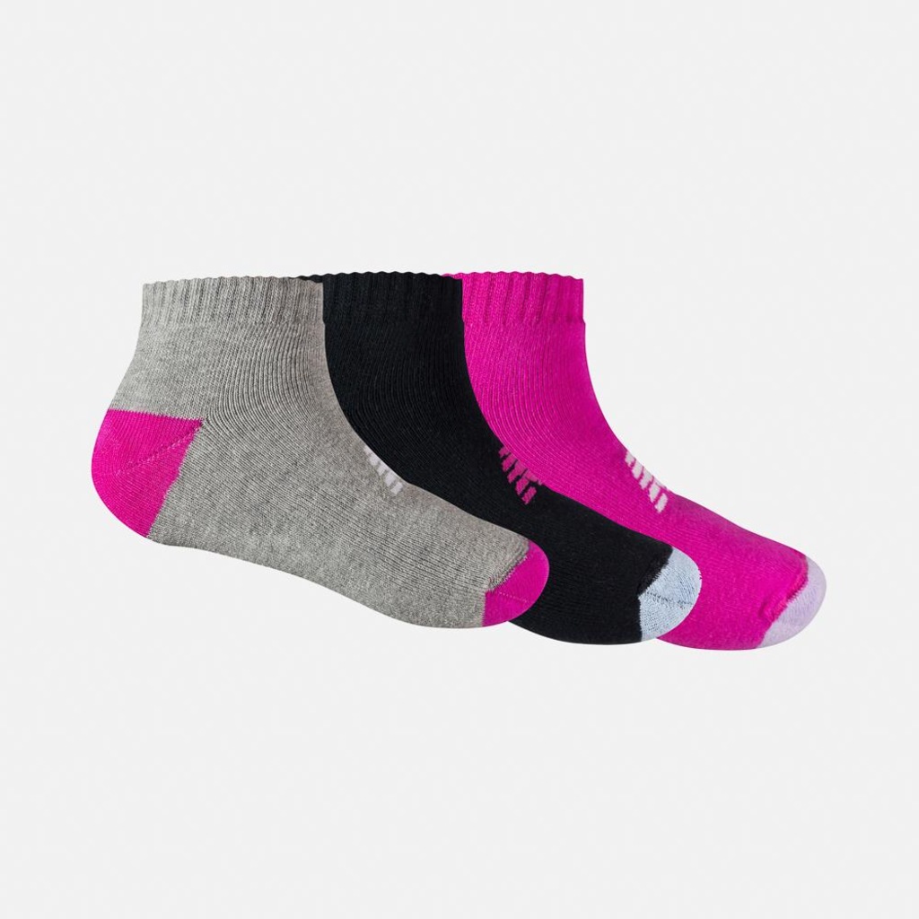 Meia New Balance Atoalhada Cano Baixo Infantil - Kit 3 Pares