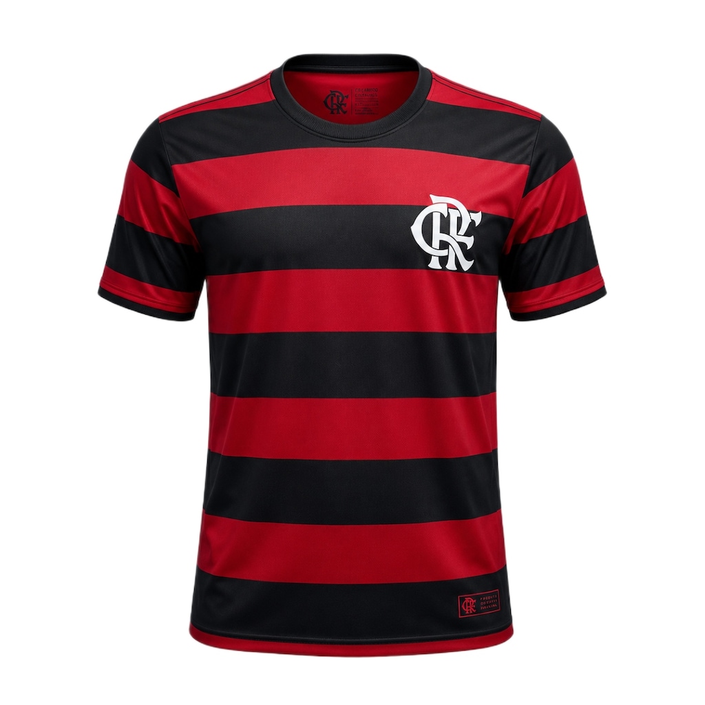 Camisa do Flamengo Rubro Negro Listrada Coimbra - Masculina