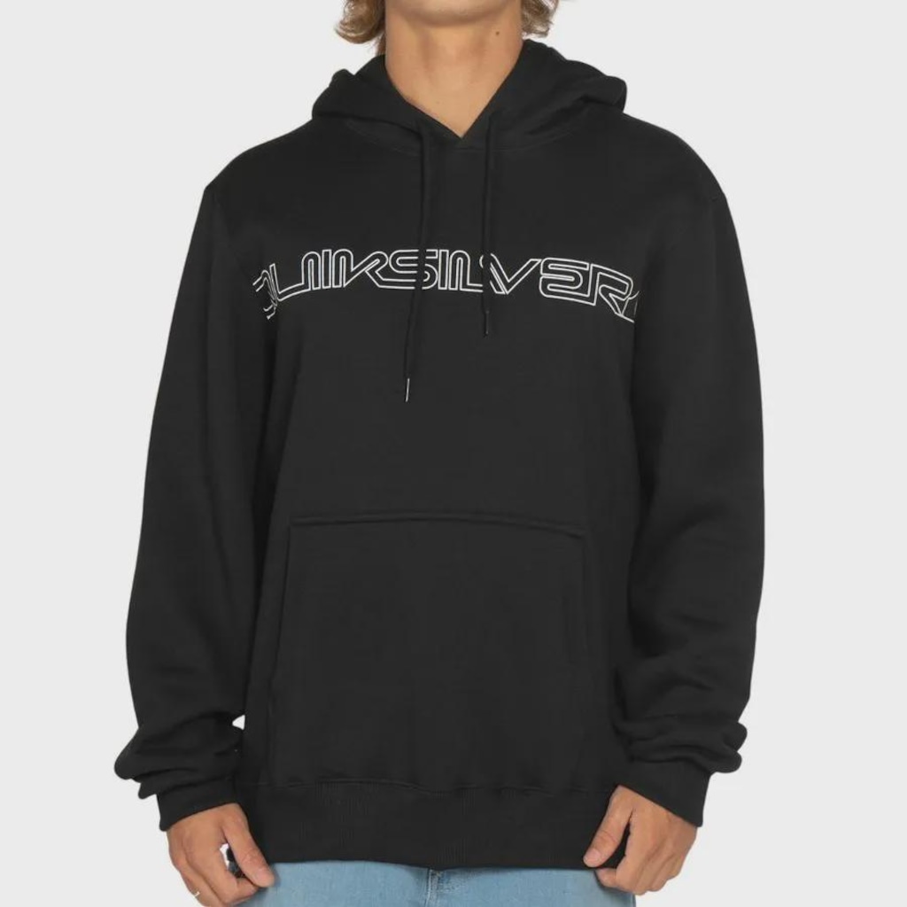 Moletom Masculino Quiksilver Fechado Word Block Plus Size