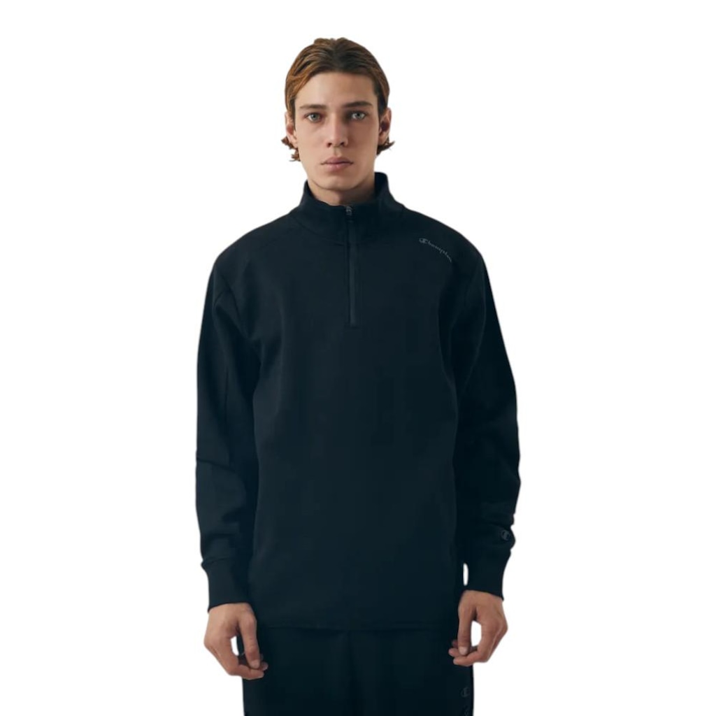 Moletom Masculino Champion Tech Quarter Zip Mini Script