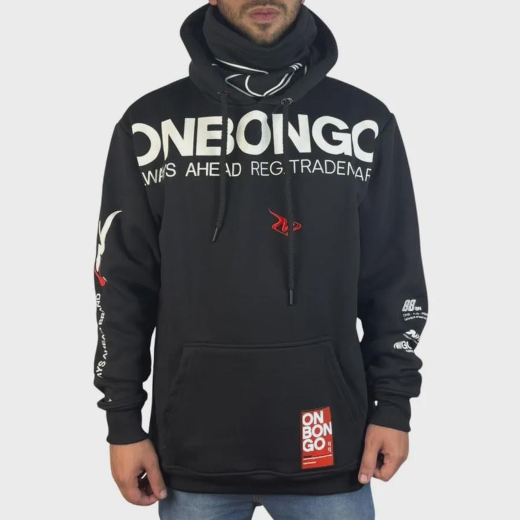 Moletom Masculino Onbongo Fechado Máscara