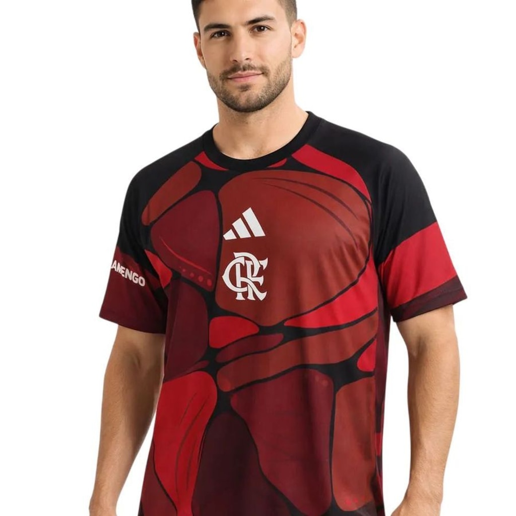 Camiseta do Flamengo Pré Jogo 26 adidas M/C - Masculina