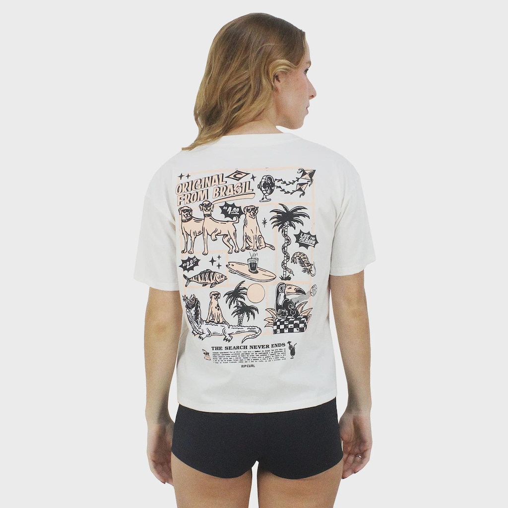 Imagem 2 do produto Camiseta Rip Curl Poster Brasil Bone - Feminina