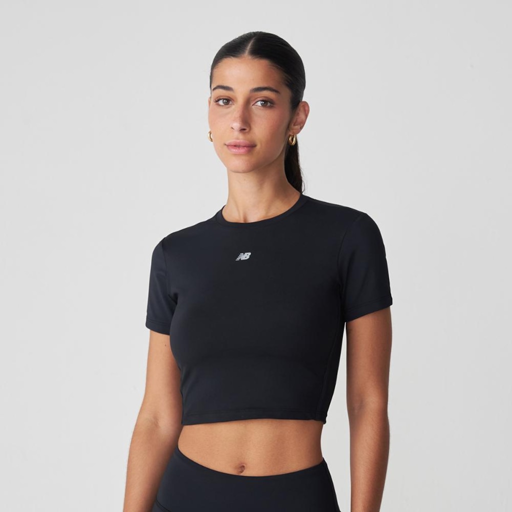 Blusa Cropped New Balance Harmony Rib Performance Feminina