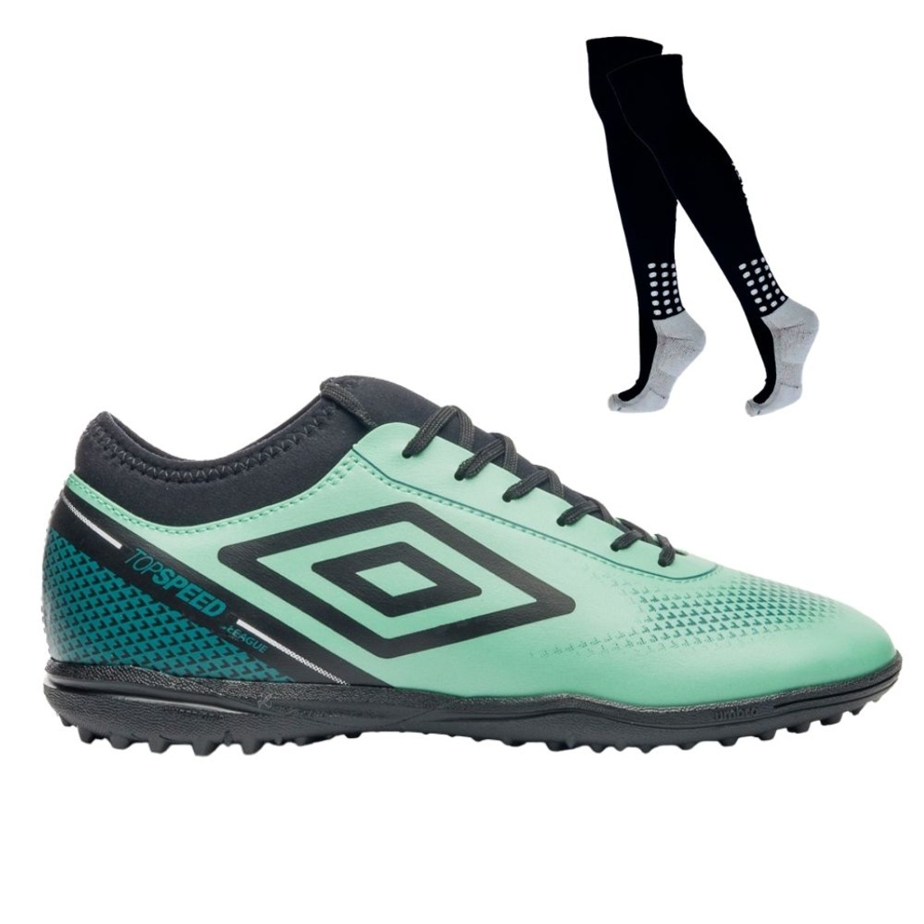 Kit Chuteira de Society Adulta Adamant Top Speed League e Meião - Umbro
