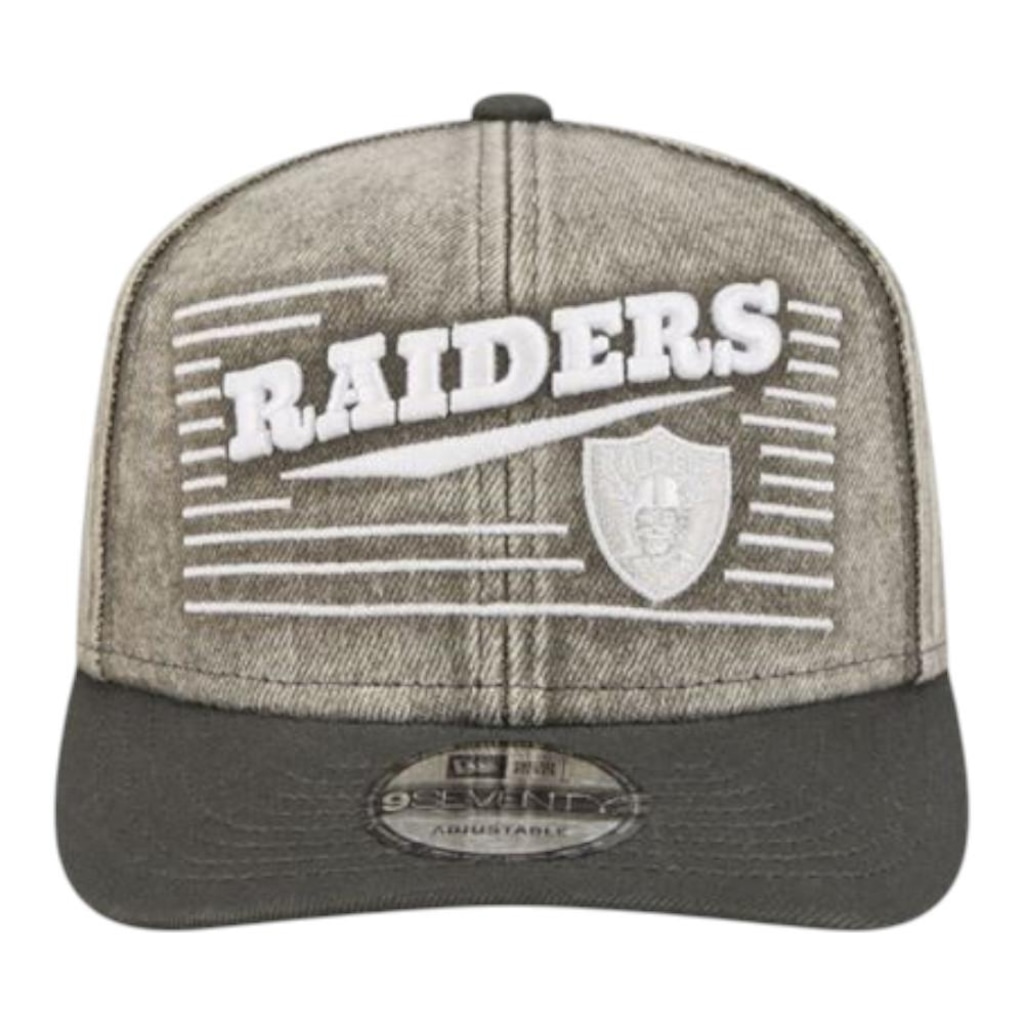 Boné Adulto New Era Washed Denim 970 Las Vegas Raiders Aba Curva