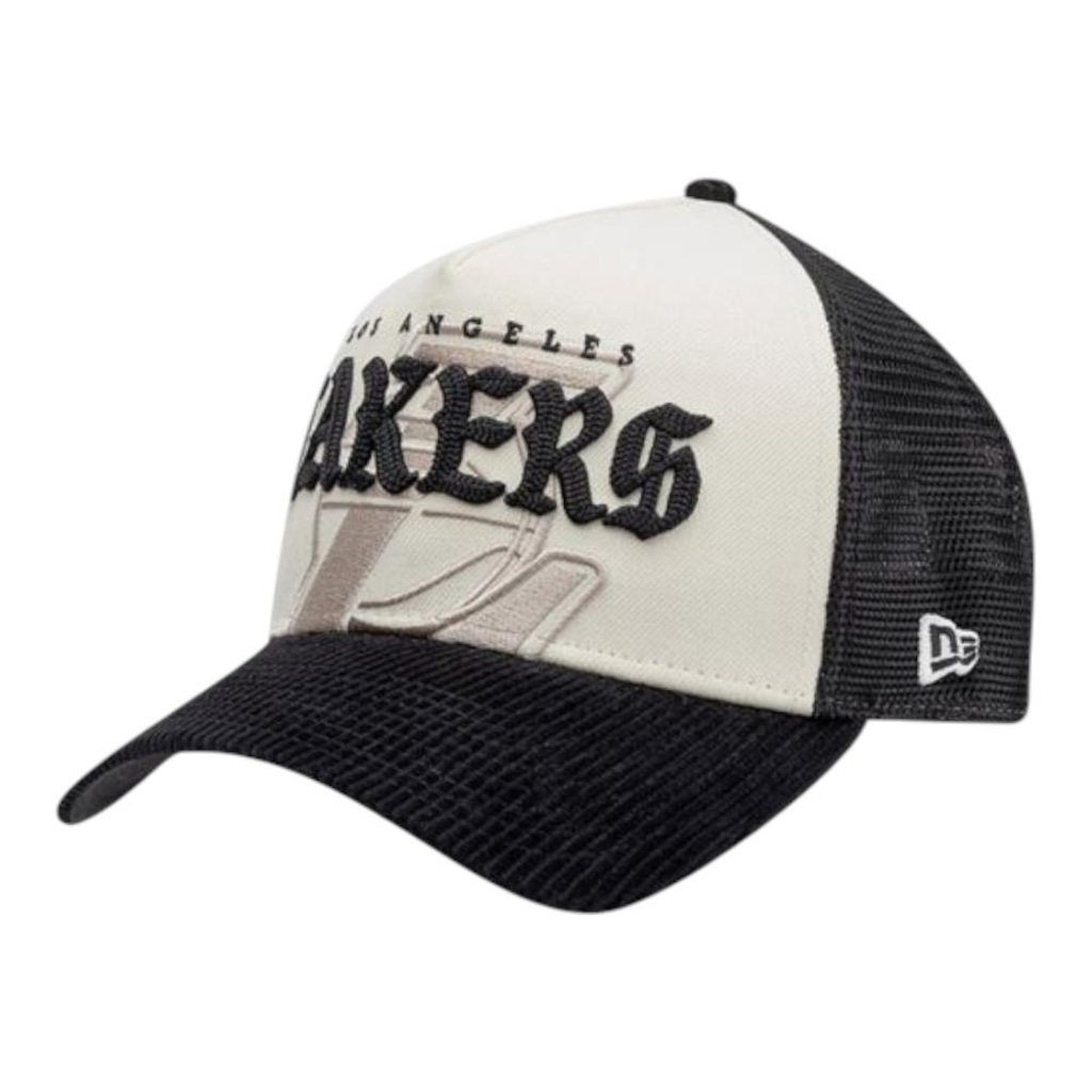 Boné Adulto New Era 940af Old English Los Angeles Lakers Aba Curva