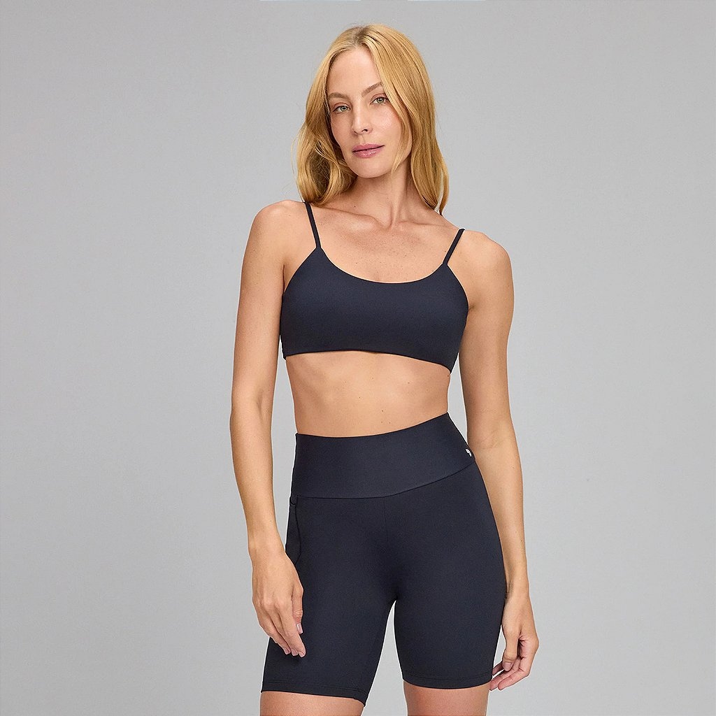 Top Alto Giro Eterno Liso Costas Decotada - Feminina