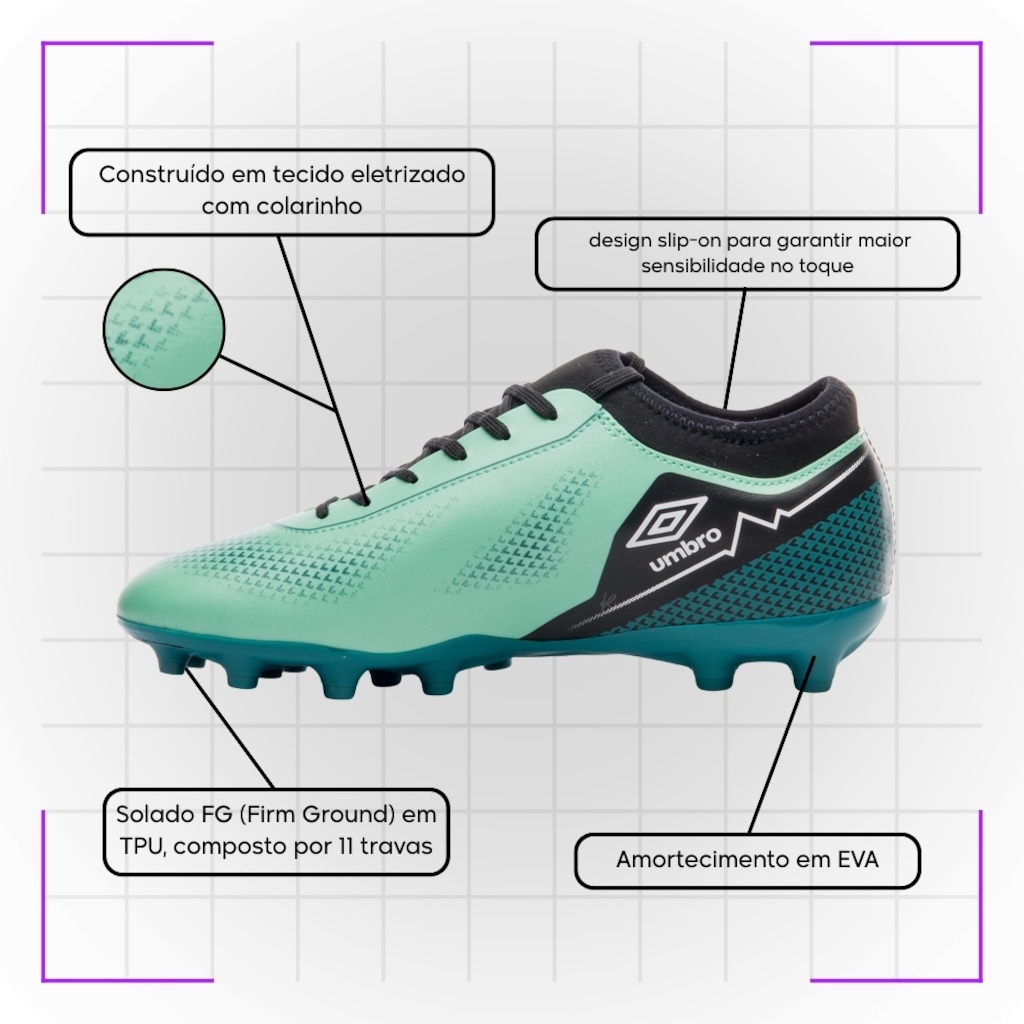 Imagem 3 do produto Chuteira De Campo Adulto Umbro Adamant Top Speed League