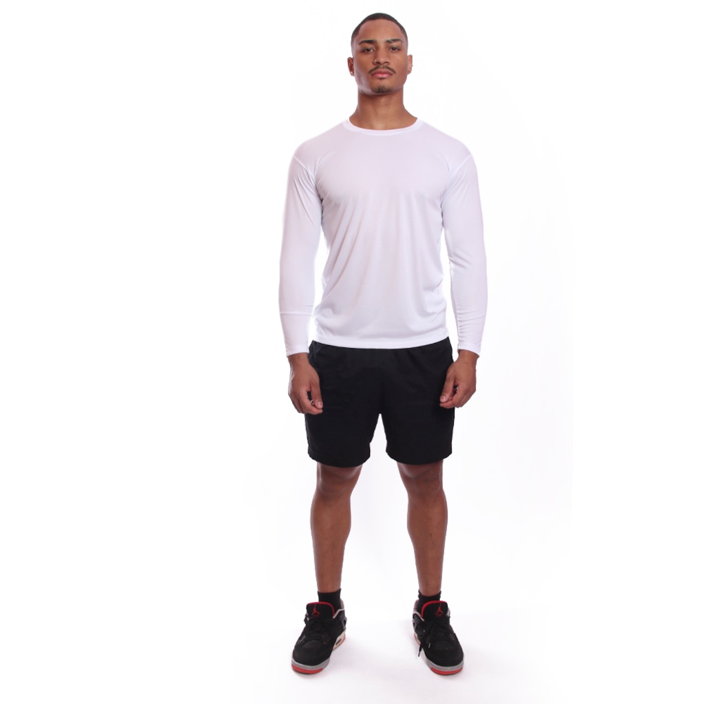 Imagem 4 do produto Kit 6 Camisetas Manga Longa Dry Lisa Treino Masculino
