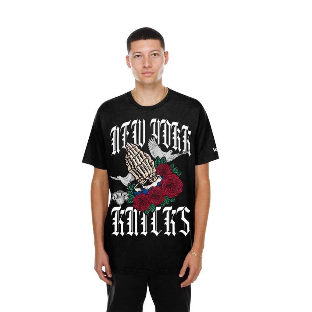 Camiseta New Era Regular New York Knicks Masculina