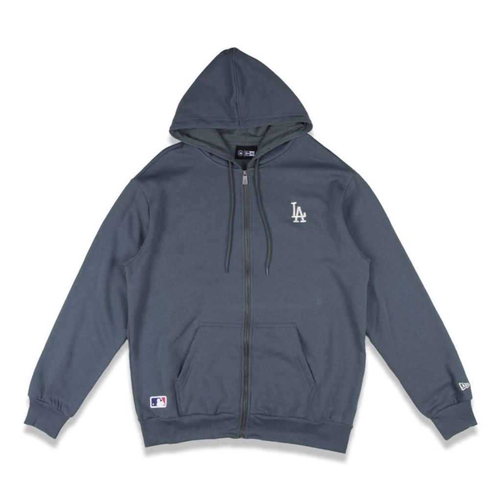 Blusão de Moletom New Era Canguru Aberto Los Angeles Dodgers MLB Masculino