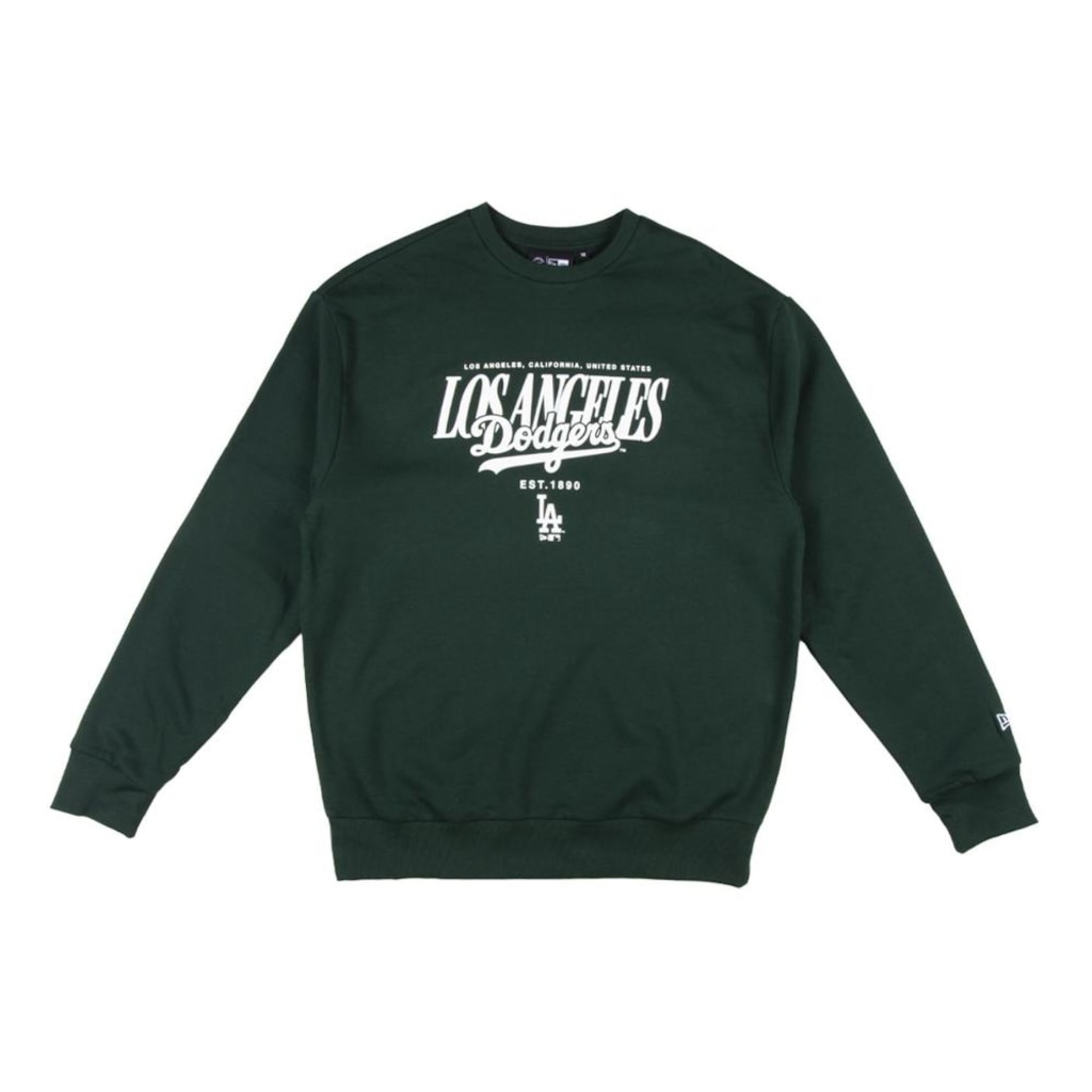 Blusão de Moletom New Era Fleece Tops Los Angeles Dodgers MLB Masculino