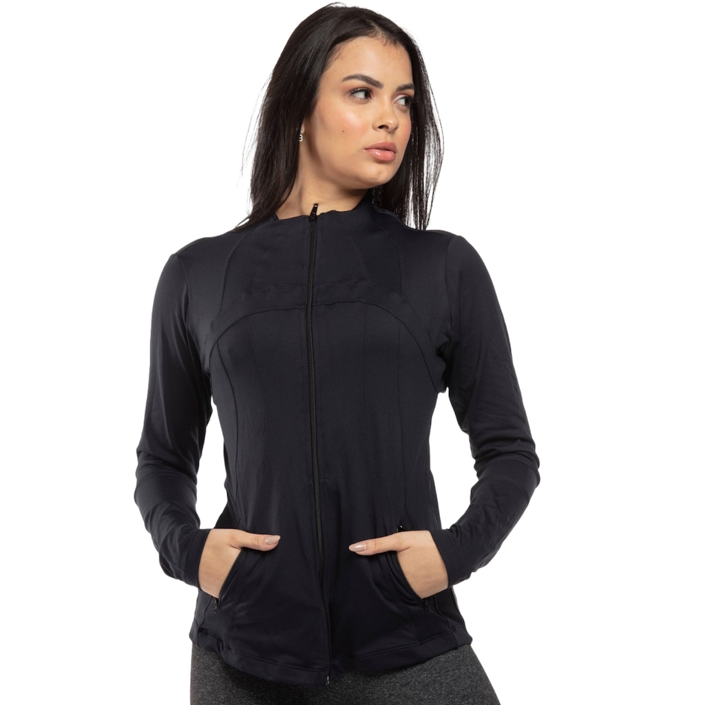 Jaqueta Gola Alta Esportiva Best Fit Azure Original - Feminina