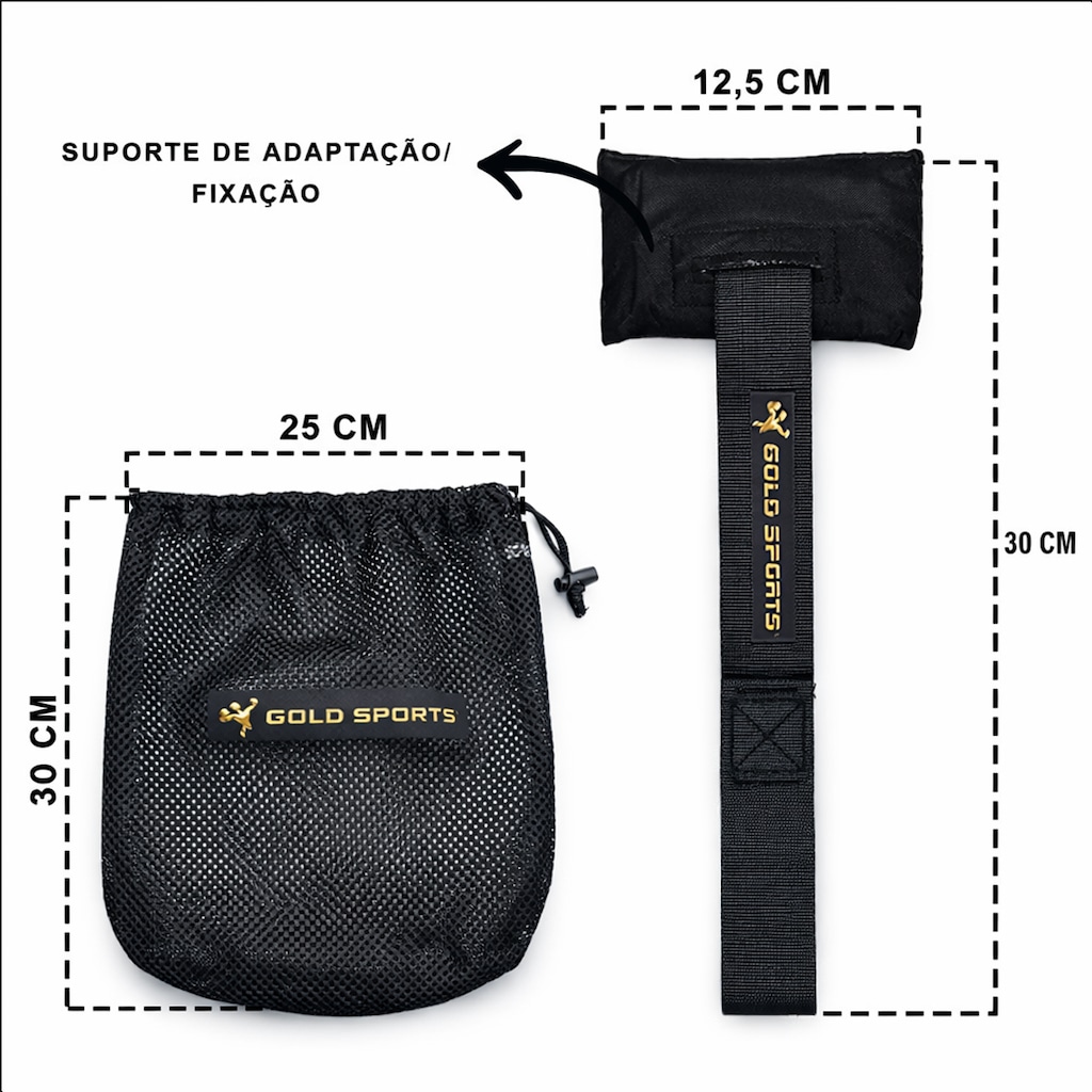 Imagem 4 do produto Fita De Resistência e Treinamento Suspenso Gold Sports Powrer II - 150 Kgs