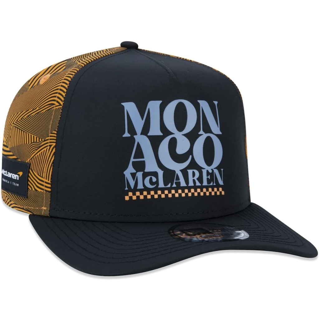 Boné Adulto McLaren Mônaco A-Frame F1 Team New Era Ajustável Fit 9Forty Aba Curva