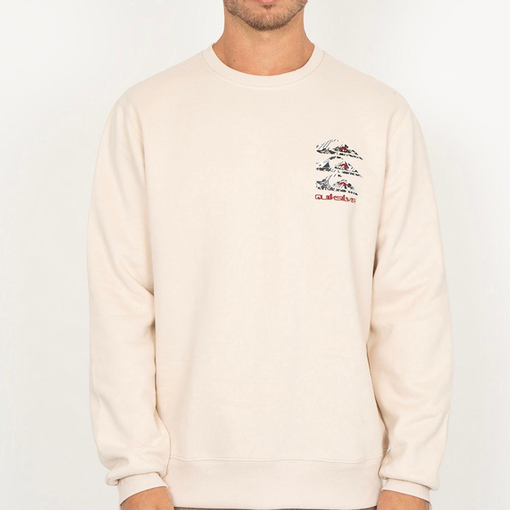 Moletom Quiksilver Careca Three Logo - Masculino
