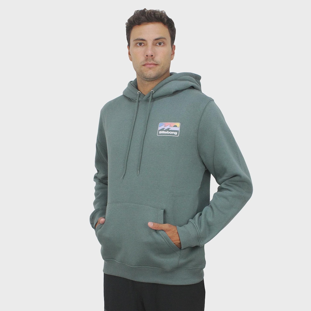Moletom Billabong Runner Dark Green Importado - Masculino