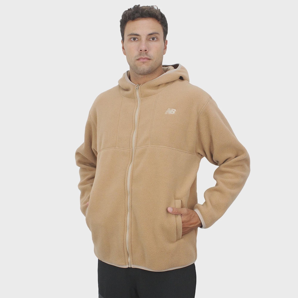 Jaqueta Masculina Fleece New Balance Sesame