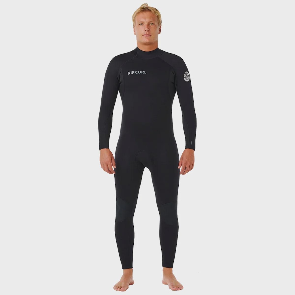 Long John Rip Curl Trad Masculino Back Zip Black - 3/2mm