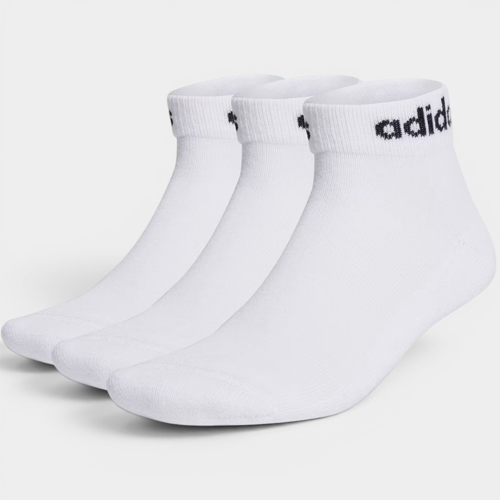 Kit Meias com 3 Pares adidas Linear Cano Médio