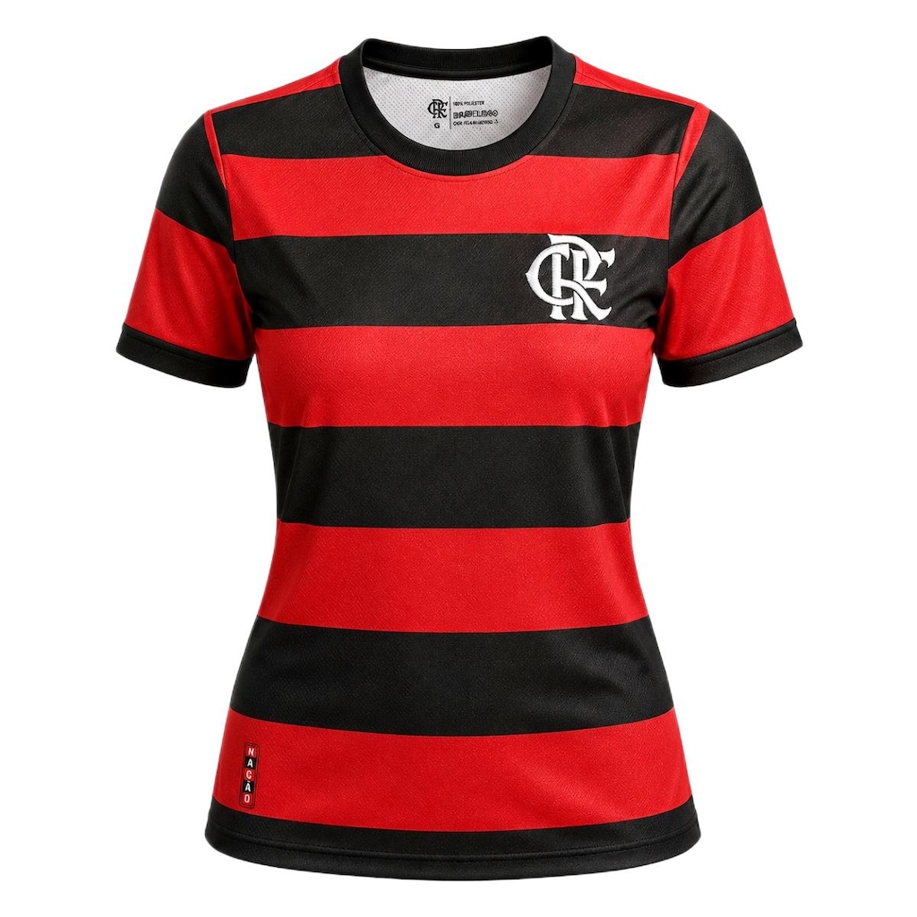 Camisa do Flamengo Home Rubro Negro Betel - Feminina