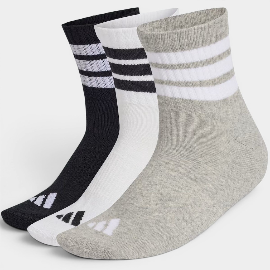 Kit Meias com 3 Pares adidas Cush Cano Médio