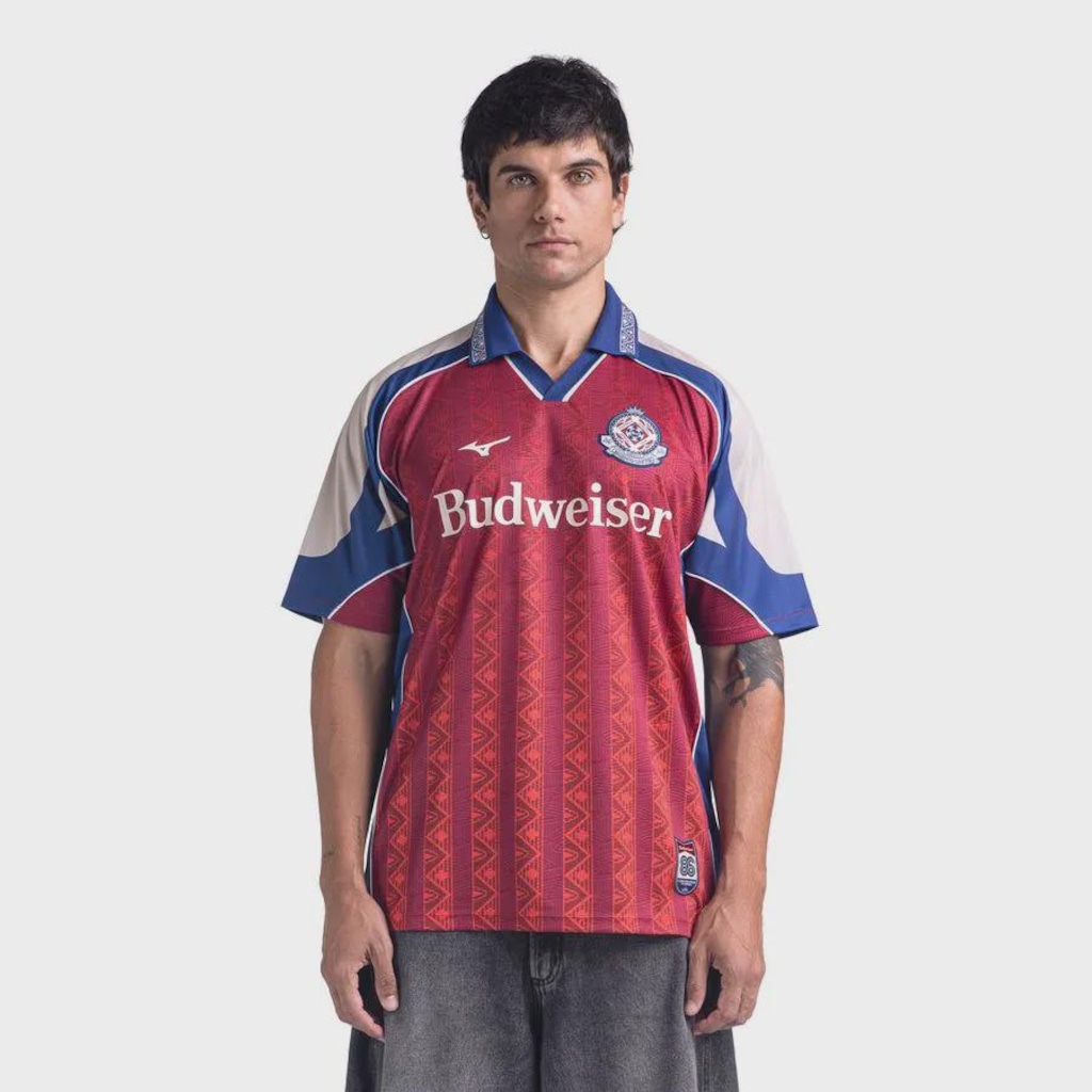 Camisa Polo Mizuno x Budweiser Legends United 86 Masculina