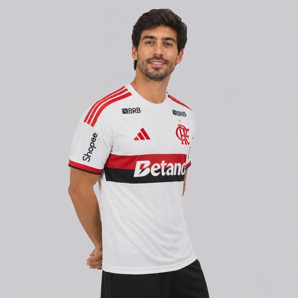 Imagem 2 do produto Camisa do Flamengo adidas Com Patrocínios II 2026 - Masculina