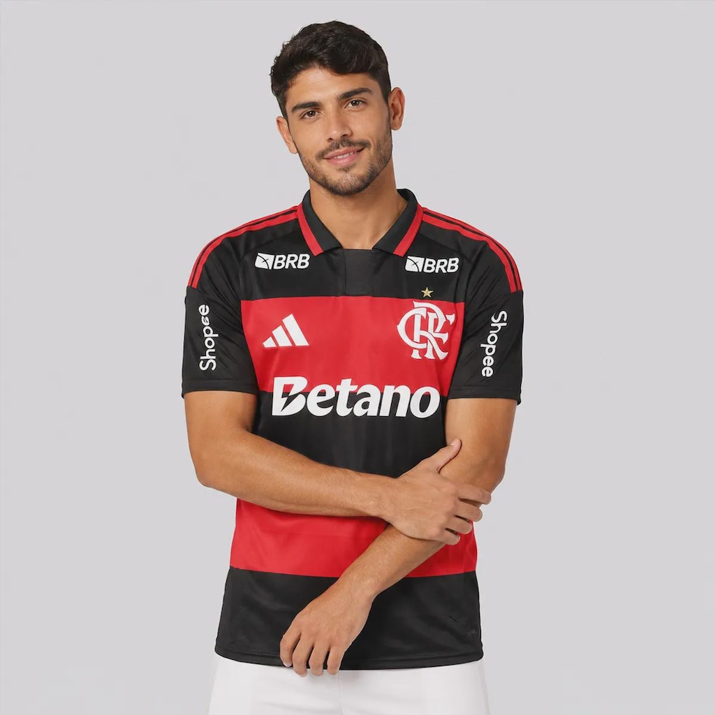Camisa do Flamengo adidas Com Patrocínio 2026 - Masculina