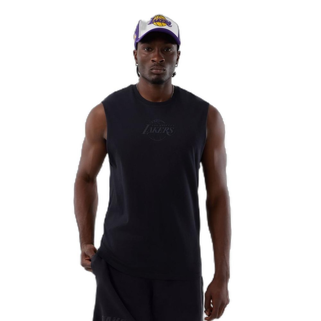Camiseta Regata New Era Basica NBA Los Angeles Lakers New Era Masculina