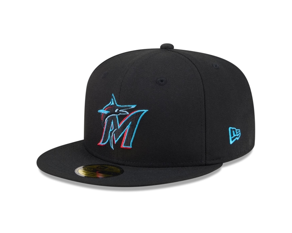 Bone New Era 59FIFTY MLB Miami Marlins Masculino