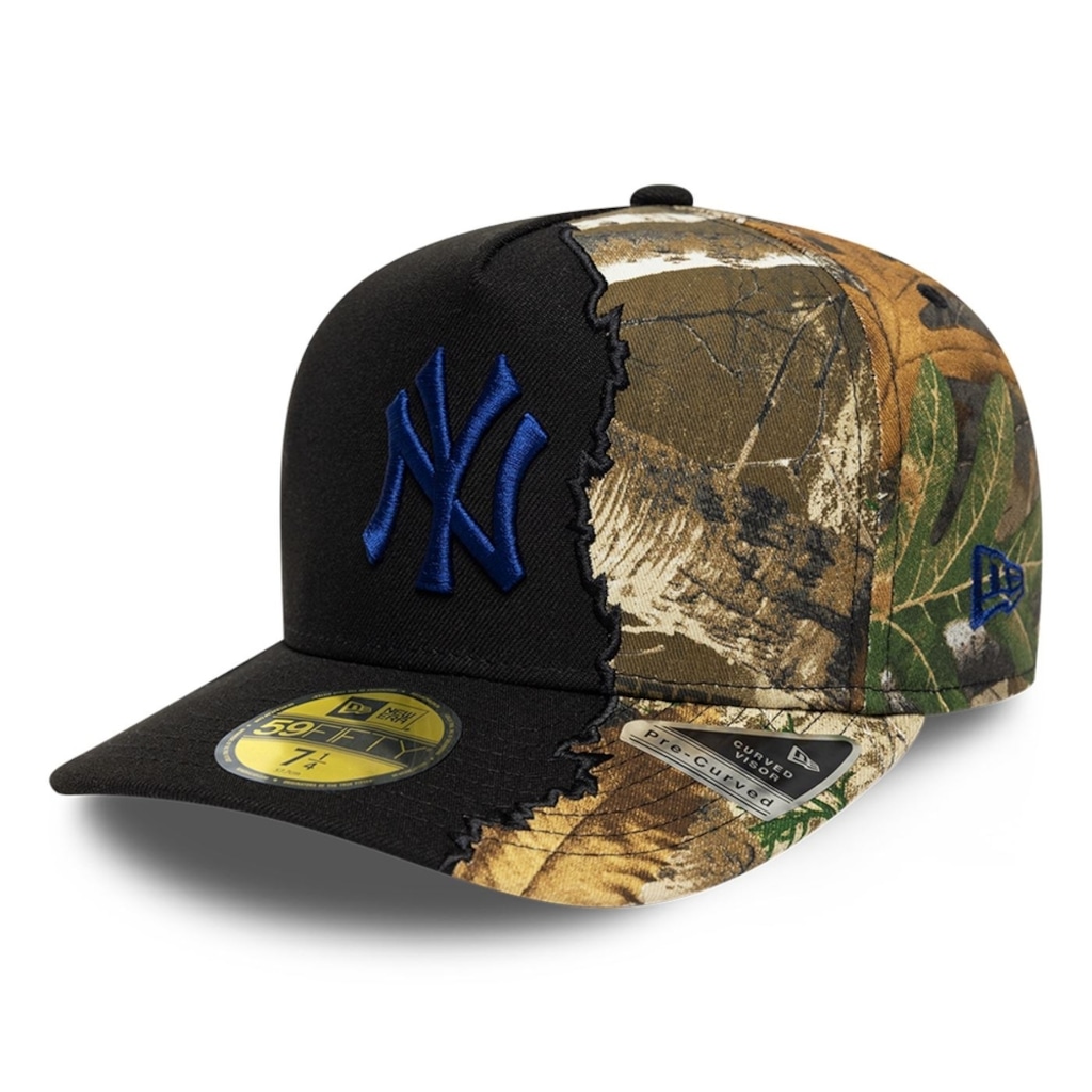 Bone New Era 59FIFTY MLB New York Yankees Split Real Masculino