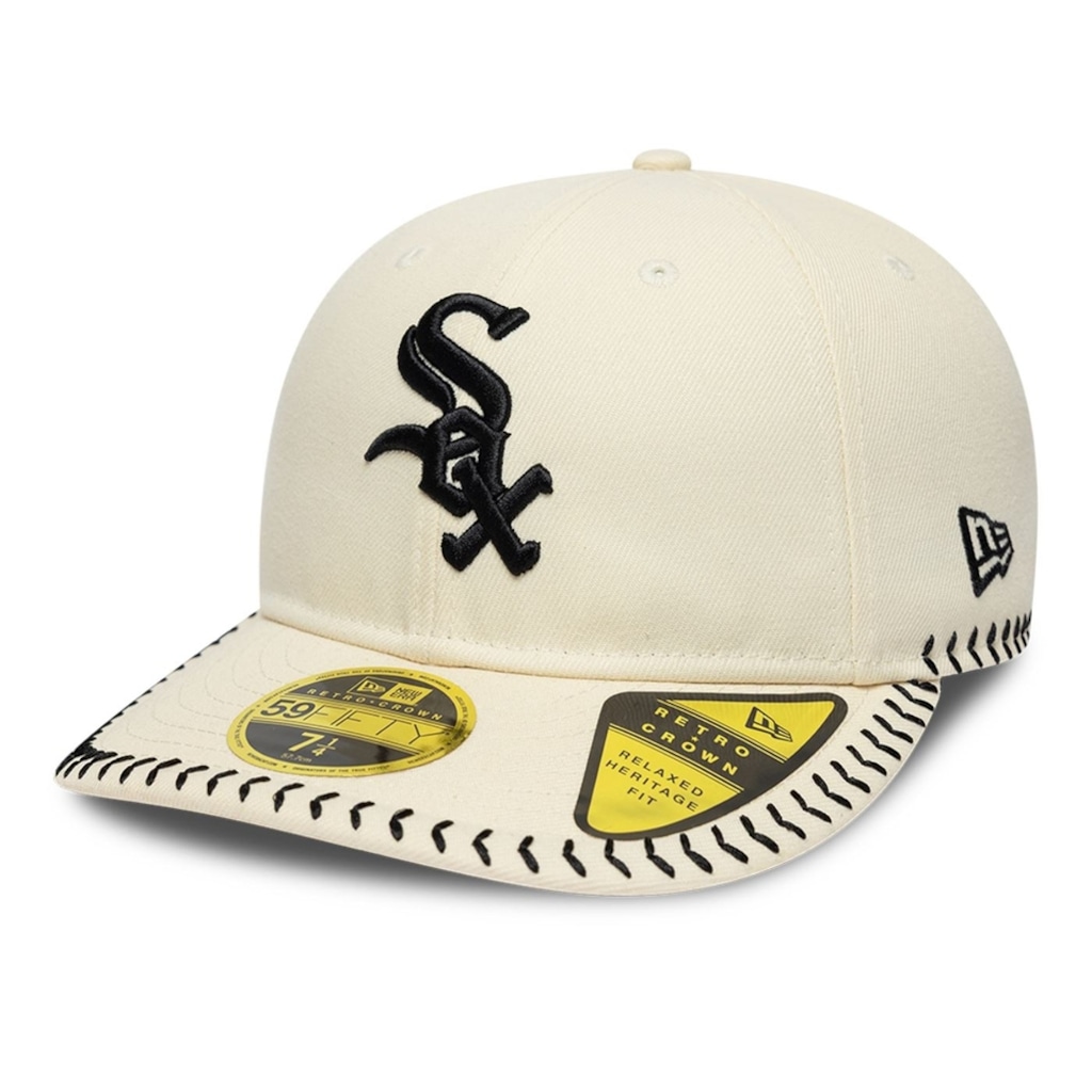 Bone New Era 59FIFTY Retro Crown MLB Chicago White Sox BASEBALL STICH Masculino